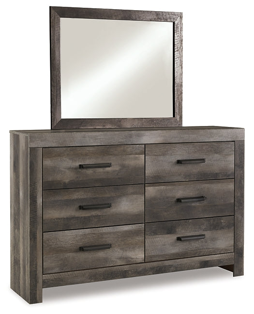 Wynnlow King Crossbuck Panel Bed with Mirrored Dresser and 2 Nightstands at Towne & Country Furniture (AL) furniture, home furniture, home decor, sofa, bedding