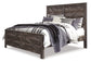 Wynnlow King Crossbuck Panel Bed with Mirrored Dresser and Chest at Towne & Country Furniture (AL) furniture, home furniture, home decor, sofa, bedding