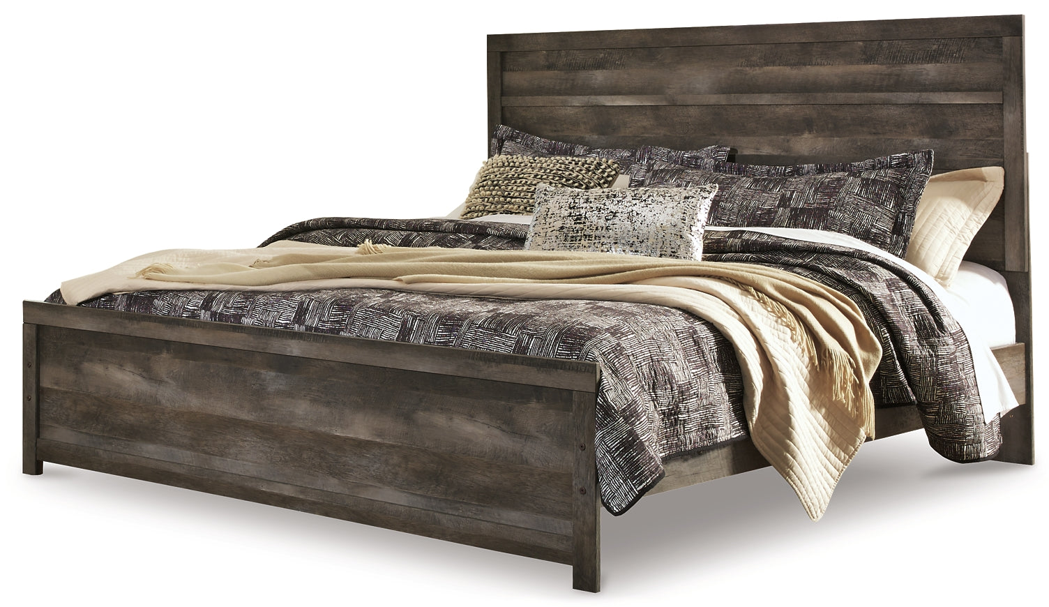 Wynnlow King Panel Bed with Mirrored Dresser and Chest at Towne & Country Furniture (AL) furniture, home furniture, home decor, sofa, bedding
