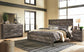 Wynnlow King Panel Bed with Mirrored Dresser at Towne & Country Furniture (AL) furniture, home furniture, home decor, sofa, bedding