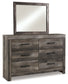 Wynnlow Queen Crossbuck Panel Bed with Mirrored Dresser and 2 Nightstands at Towne & Country Furniture (AL) furniture, home furniture, home decor, sofa, bedding