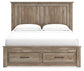 Yarbeck King Panel Bed with Storage with Mirrored Dresser, Chest and Nightstand at Towne & Country Furniture (AL) furniture, home furniture, home decor, sofa, bedding