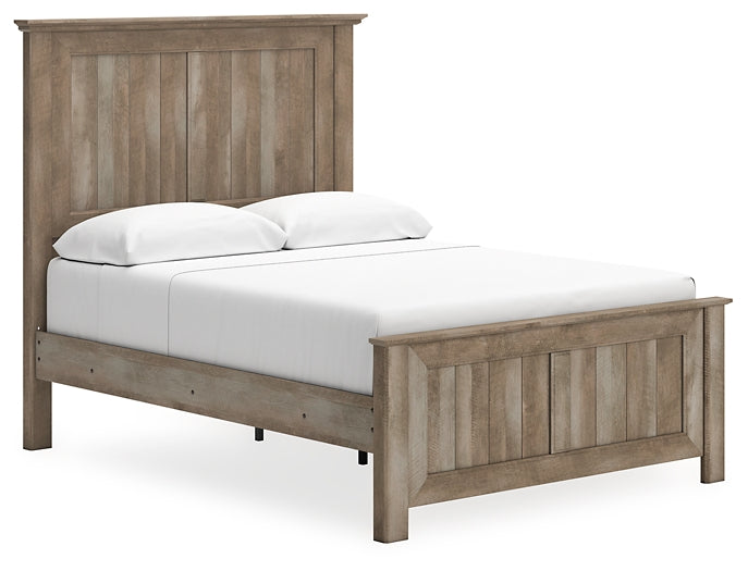 Yarbeck Queen Panel Bed with Mirrored Dresser, Chest and Nightstand at Towne & Country Furniture (AL) furniture, home furniture, home decor, sofa, bedding