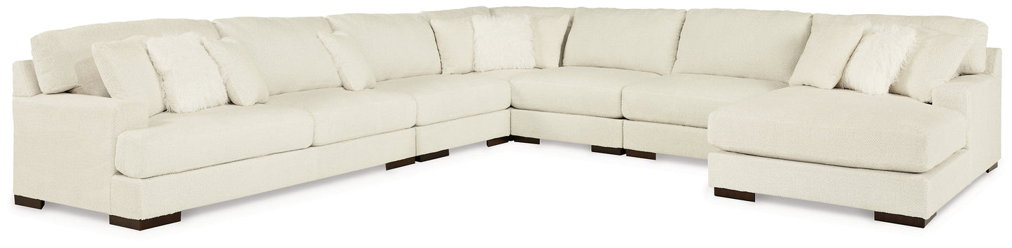 Zada 6-Piece Sectional with Ottoman at Towne & Country Furniture (AL) furniture, home furniture, home decor, sofa, bedding