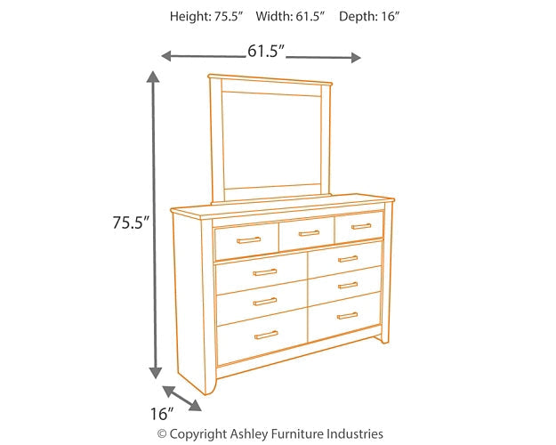 Zelen Dresser and Mirror at Towne & Country Furniture (AL) furniture, home furniture, home decor, sofa, bedding