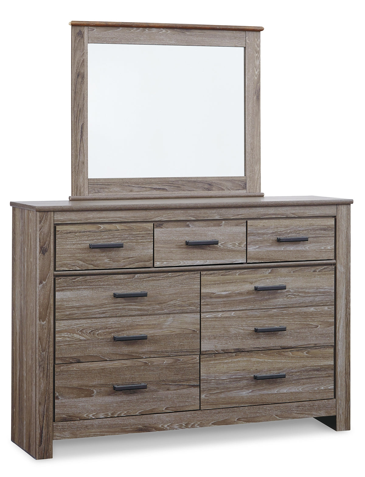Zelen King Panel Bed with Mirrored Dresser and Chest at Towne & Country Furniture (AL) furniture, home furniture, home decor, sofa, bedding
