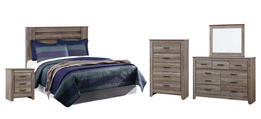 Zelen / Panel Headboard With Mirrored Dresser, Chest And Nightstand at Towne & Country Furniture (AL) furniture, home furniture, home decor, sofa, bedding