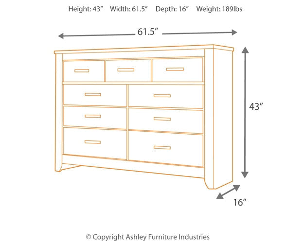 Zelen Seven Drawer Dresser at Towne & Country Furniture (AL) furniture, home furniture, home decor, sofa, bedding