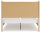 Cadmori Queen Upholstered Panel Bed with Mirrored Dresser