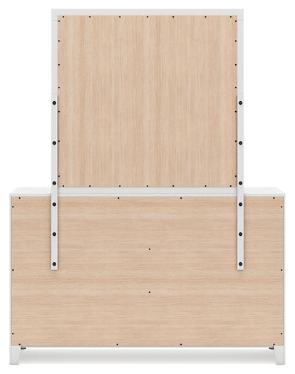 Binterglen Twin Panel Bed with Mirrored Dresser and 2 Nightstands