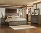 Juararo California King Panel Bed with Mirrored Dresser
