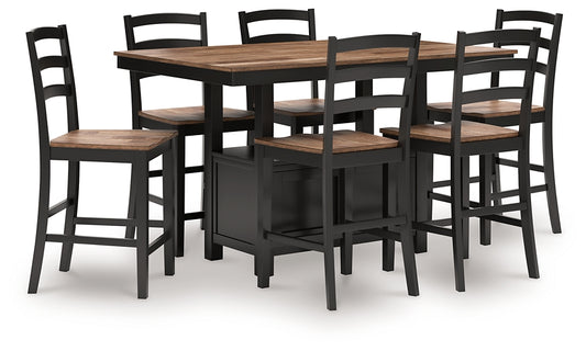 Wildenauer Counter Height Dining Table and 6 Barstools