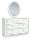 Kozlani Full Upholstered Panel Storage Bed, Dresser and Mirror