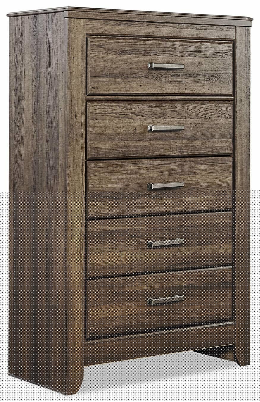 Juararo Queen Panel Bed with Mirrored Dresser, Chest and Nightstand