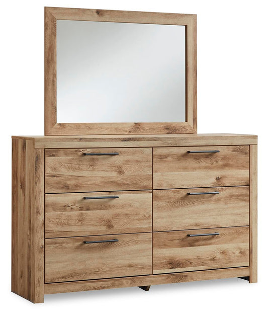 Hyanna Twin Panel Bed with 2 Side Storage, Dresser, Mirror and Nightstand