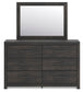 Hollivern Twin Panel Bed, Dresser, Mirror, Chest and Nightstand