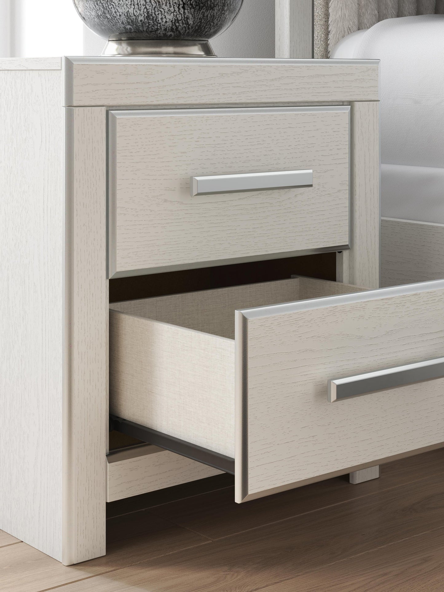 Zuraleus California King Upholstered Bed, Dresser, Mirror, Chest and Nightstand