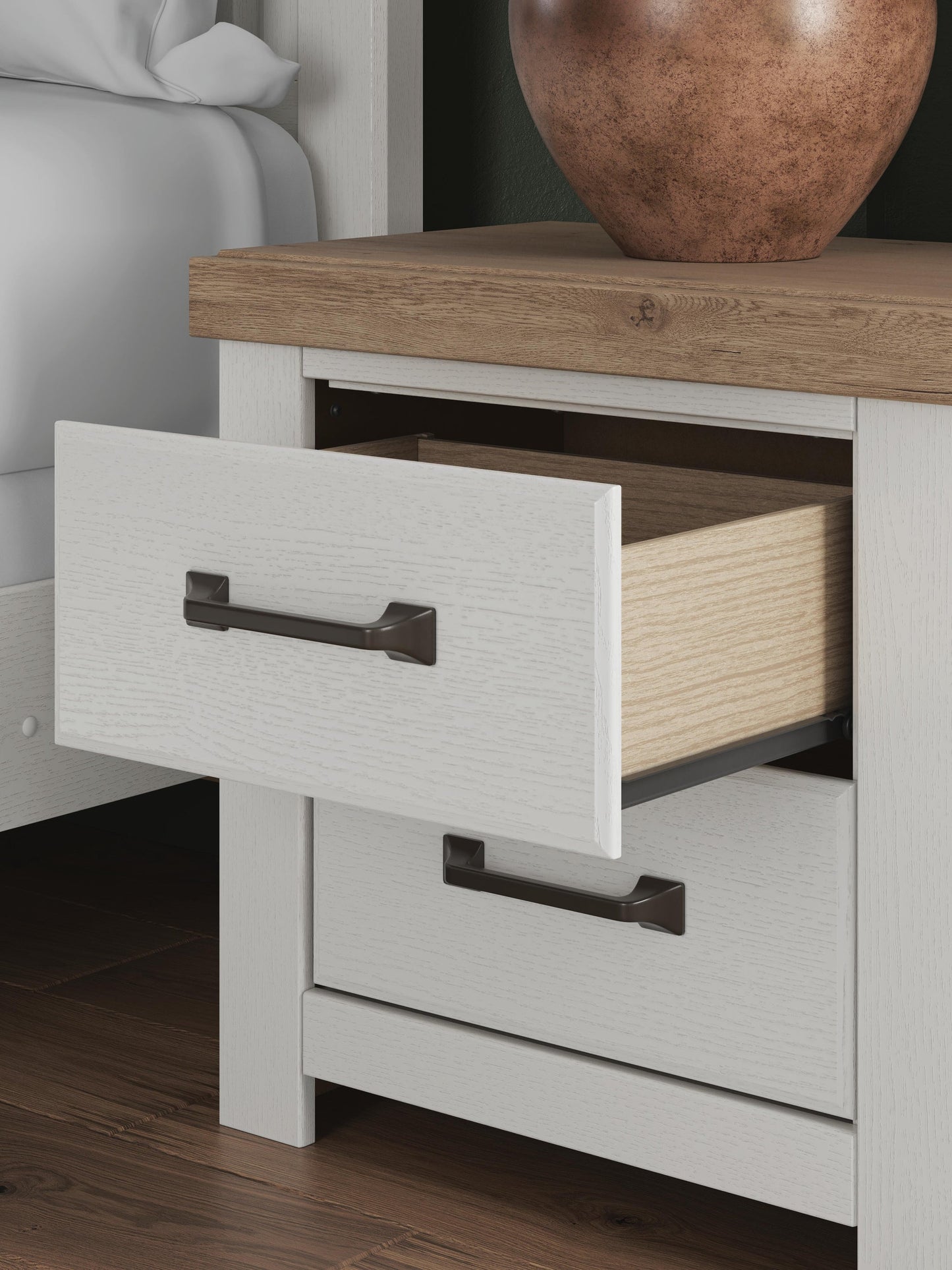 Savonport Full Panel Bed. Dresser, Mirror and Nightstand