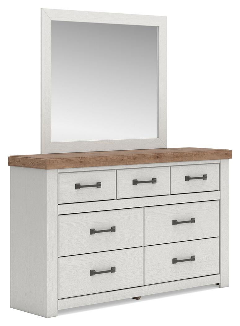 Savonport Queen Panel Bed. Dresser, Mirror and Nightstand