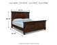 Porter California King Panel Bed with Mirrored Dresser